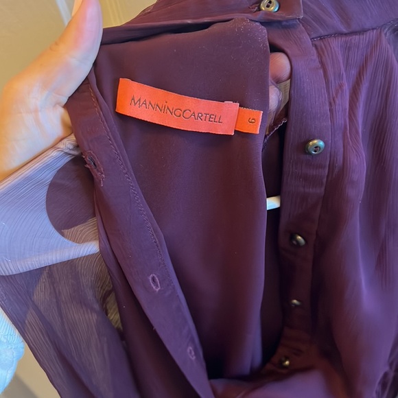 Manning Cartell Featherweight Mini Dress Burgundy Size AU6 (US 2) - Picture 6 of 6